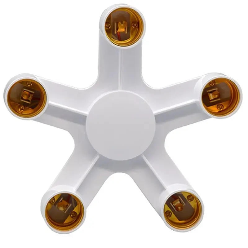 75STO-E27 Base Socket Splitter LED Bulb Lamp Holder 5In1 LED Lamp Socket Light Bulb Adapter Holder