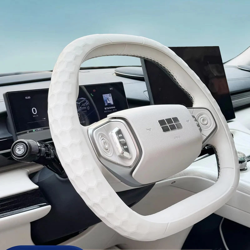 Silicone Steering Wheel Cover for Geely E5 EX5 Max 2024 2025 2026 Anti-Sweat Anti-Slip Original Car Color Match Non-Slip Grip