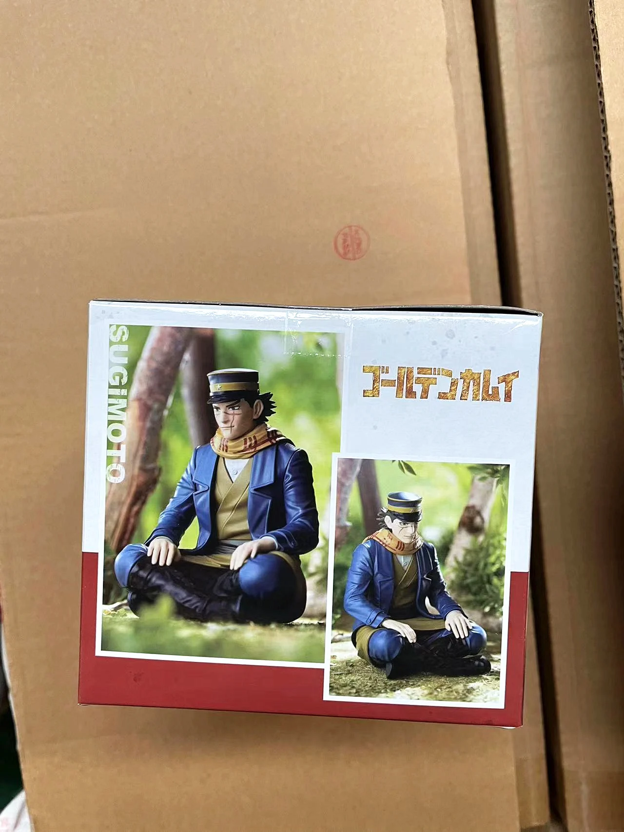 오리지널 세가 일본 애니메이션 골든 카무이 언데드 스기모토 사이치 앉아있는 자세 인스턴트 누들 데스크탑 장식 모델 피규어