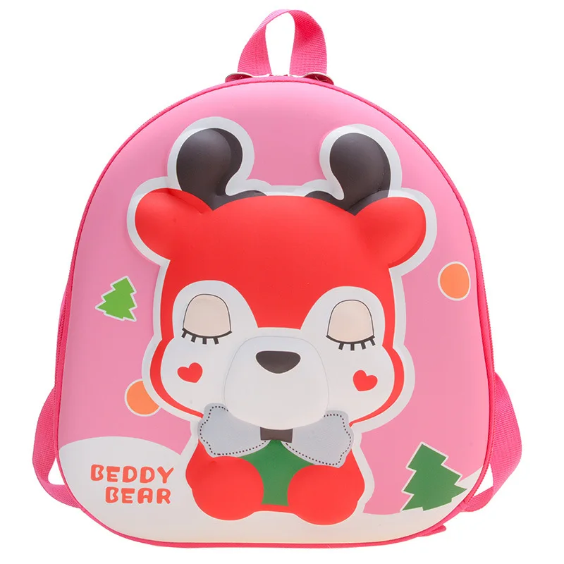 

New Children's Hard Shell Bag Cartoon Fawn Kindergarten Backpack 3-6 Years Old Boys and Girls PVC Eggshell Bag Children Gift