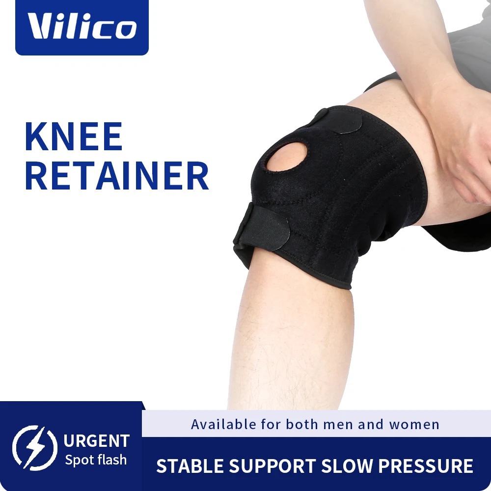 1PC Adjustable Knee Brace Open Patella Knee Support for Men Women Breathable Knee Wrap for Sports Running Fitness