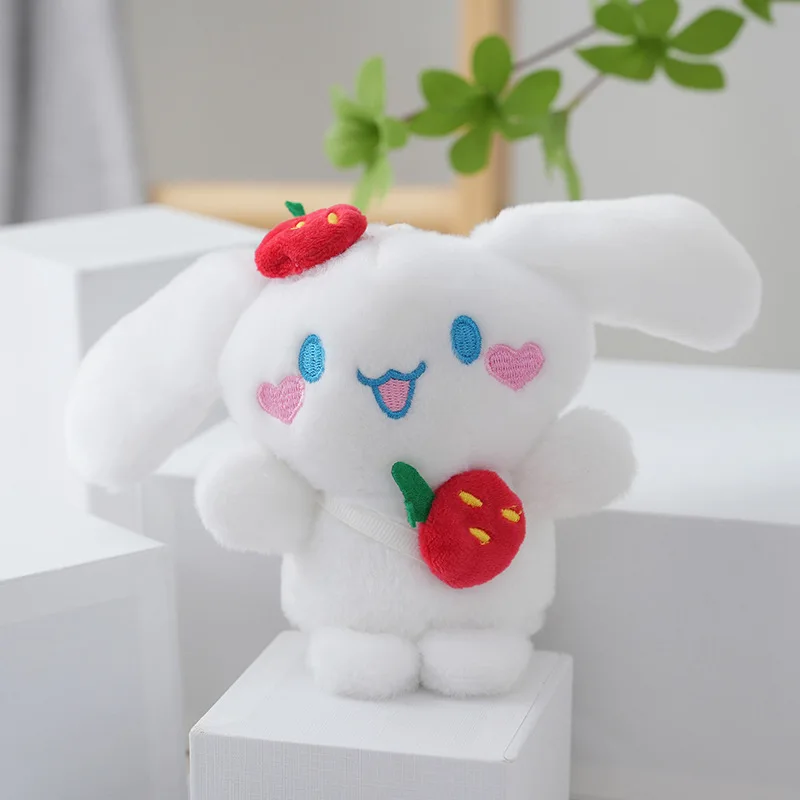 Porte-clés en peluche Sanurgente, jouet en peluche, fruit mignon, enna, Kuromi Melody Kawaii, pendentif sac à dos, cadeau d'anniversaire, 13cm, chaud