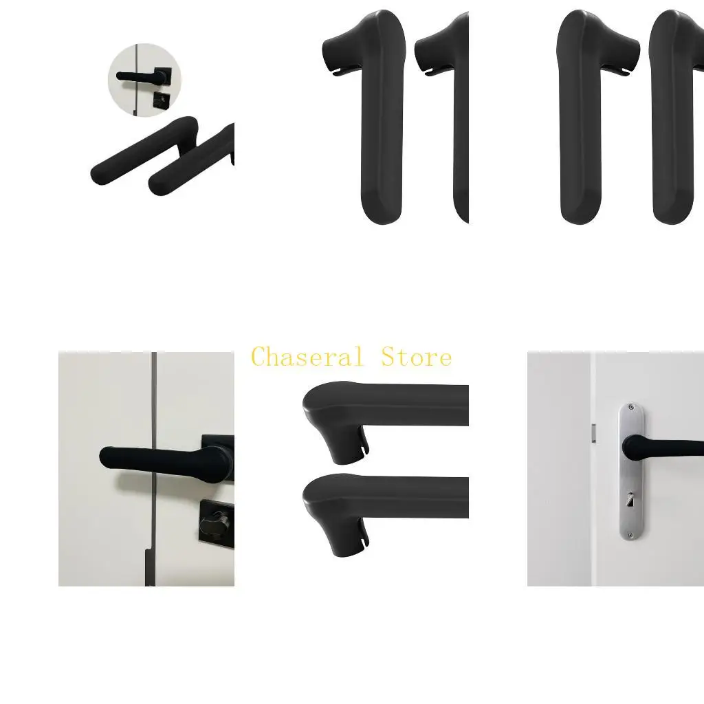 

E7CE Силиконовый чехол для дверной ручки для дома и офиса, защитные перчатки для дверной ручки