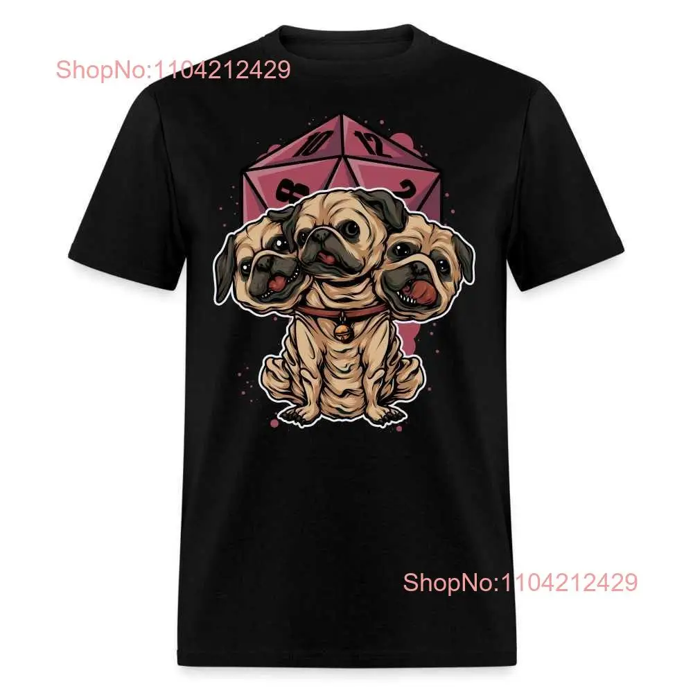 Cerberus Pug Design Fantasy Mythology Dog Lover T Shirt long or short sleeves