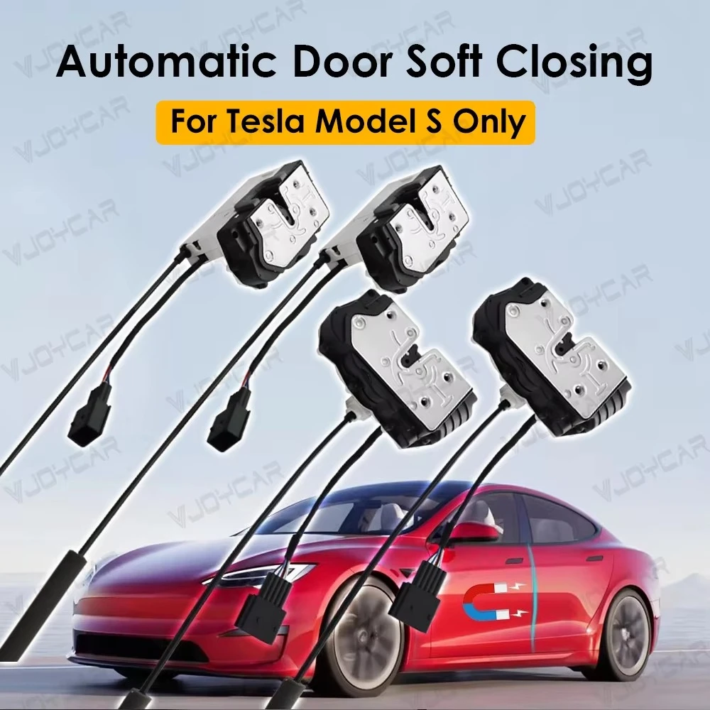 Smart Electric Suction Door L ock for T esla Model S Car Accessories A nti Pinch Wireless Soft Close Automatic L ocks