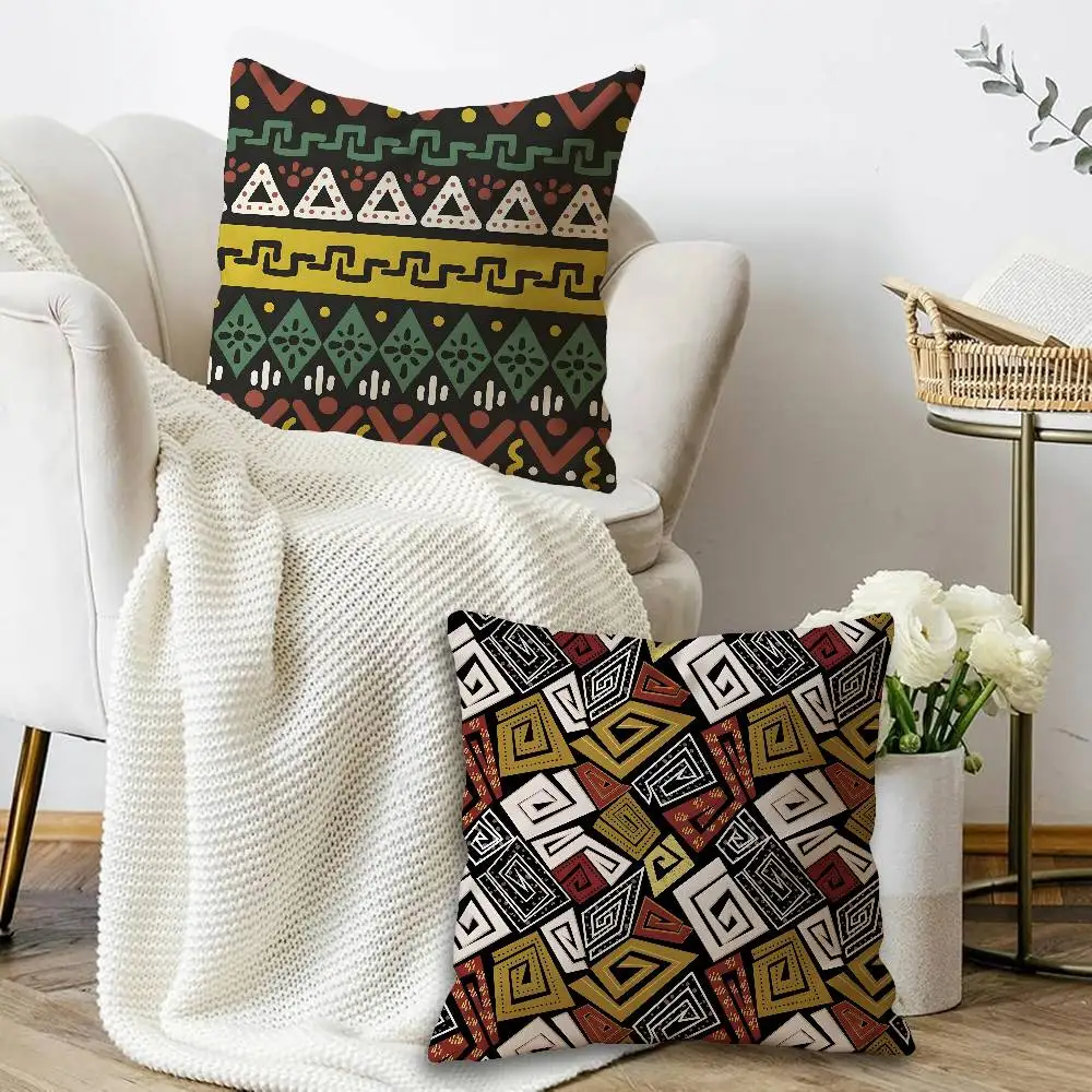 African Tribal Ethnic Cushion Cover Car Throw Pillow Case For Sofa Car Christmas Gift 40x40cm 45x45cm