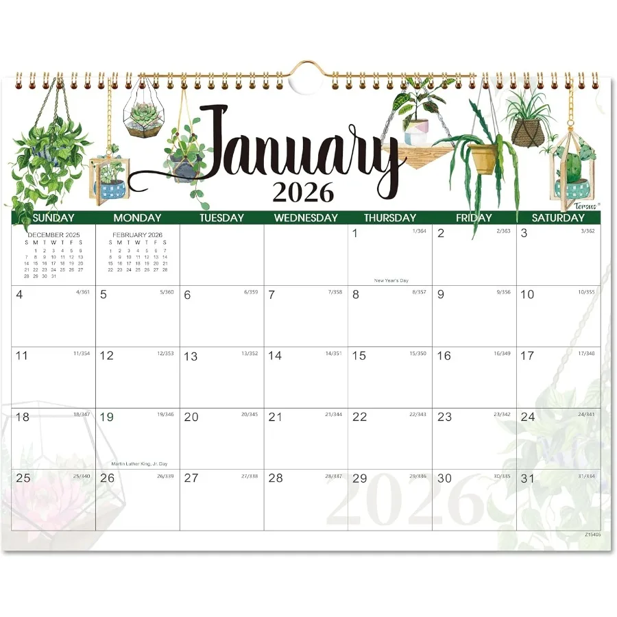 

20252026 Wall Calendar Calendar 20252026 JUL 2025 DEC 2026 for Wall Desk 14.8'' x 11.6'' Sturdy Binding Julian Dates Holiday Re