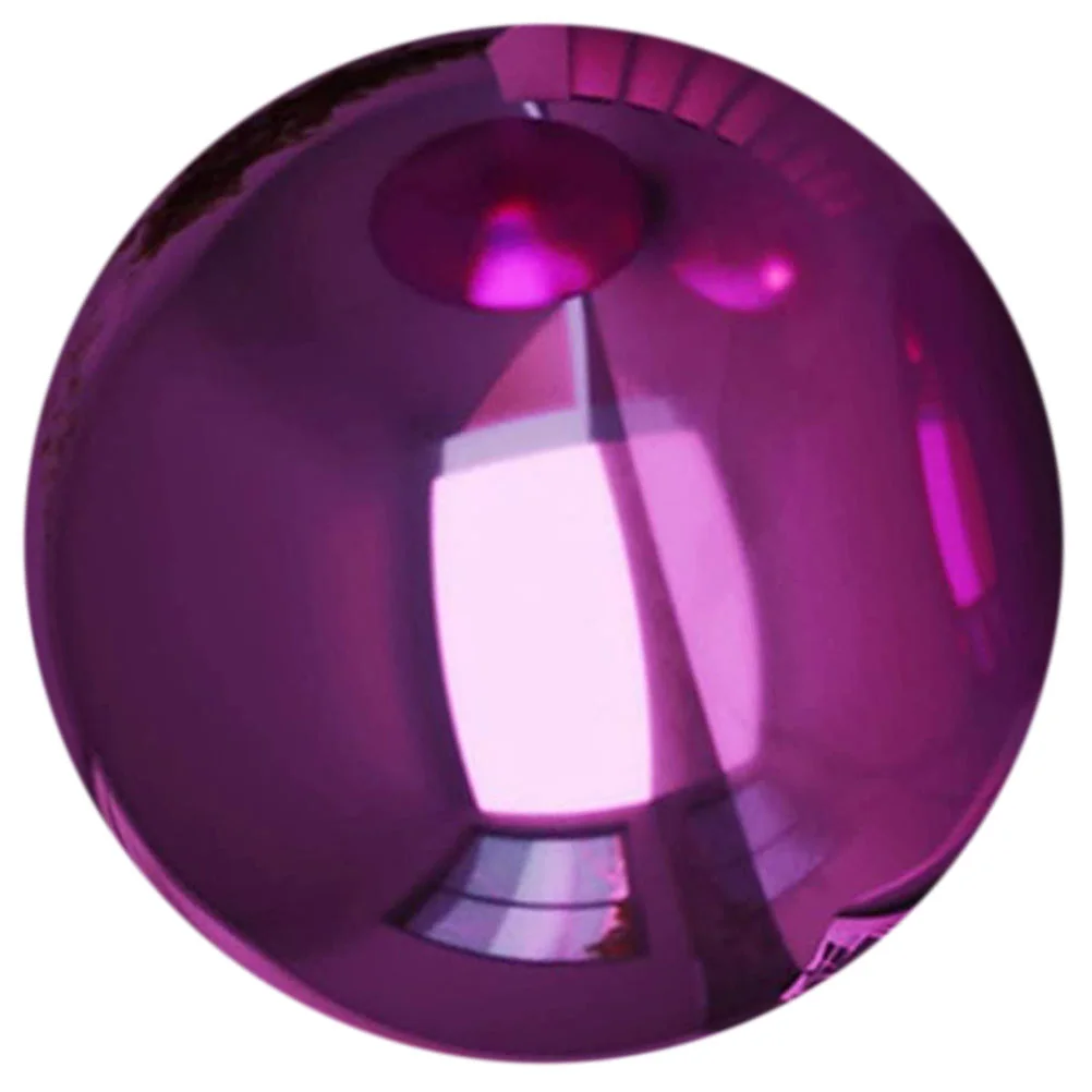 Globo da giardino in acciaio inossidabile lucido con gemma riflettente, sfera a specchio per esterni lucida, puntello decorativo per osservazione