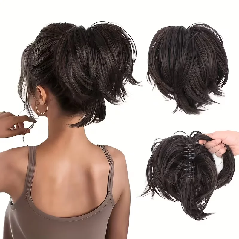 

Claw Clip Synthetic Wavy Hairpiece, Designed for Short Ponytails, Perfect for Everyday Styling