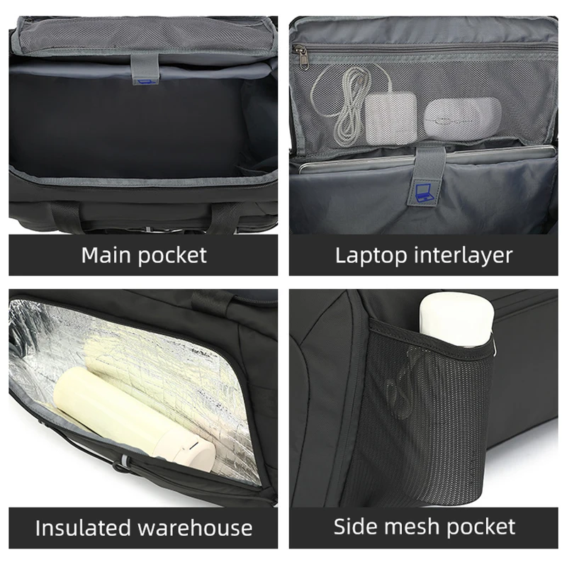 Travel Backpacks with Shoe Pocket Men Business Bag Large Capacity Single Shoulder Packs Lightweight Luggage Storage Duffel Bags