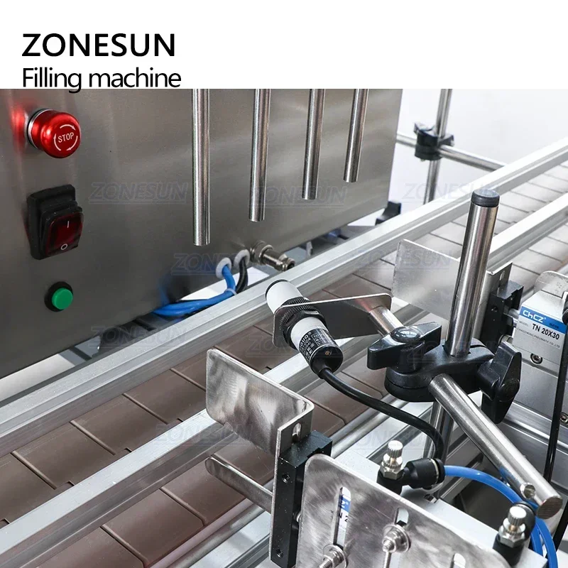 ZONESUN ZS-DTPP4C Automatic Tabletop Peristaltic Pump Filling Machine for Eye Drop Cosmetics Essential Oil Bottles