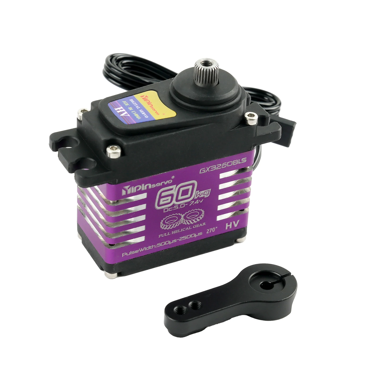 

YP3260BLS 60kg Brushless Motor Digital Servo 360° Rotation 5-7.4V Metal Gear for Robot Arm RC Car 180/270/357° Angle-Controlled