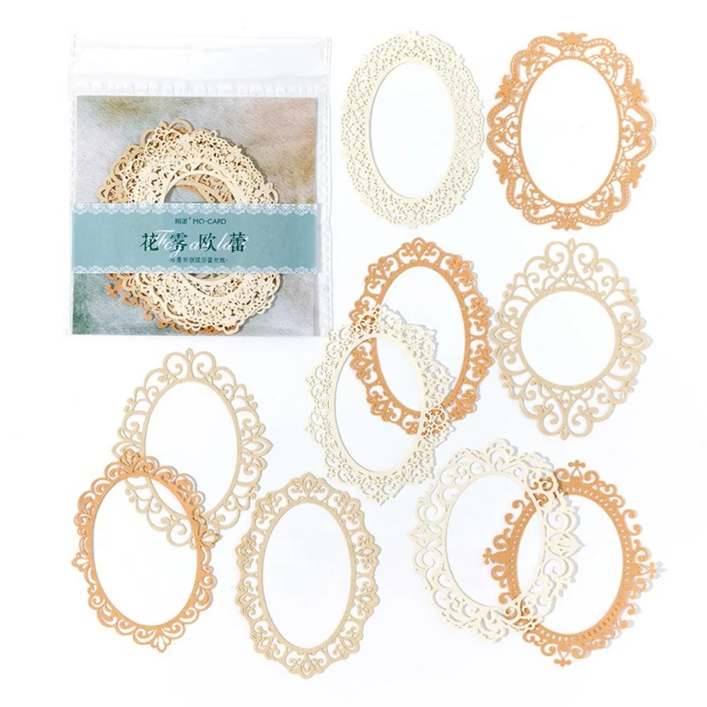 10pcs/Pack Vintage Lace Paper Hollow Out Texture Large Size Junk Journal Ephemera DIY Handmade Butterfly Shape