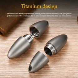 Mini Titanium Fuel Oil Lighter - Waterproof & Moisture-Proof EDC Tool with Sealed Compartment for Medicine Storage