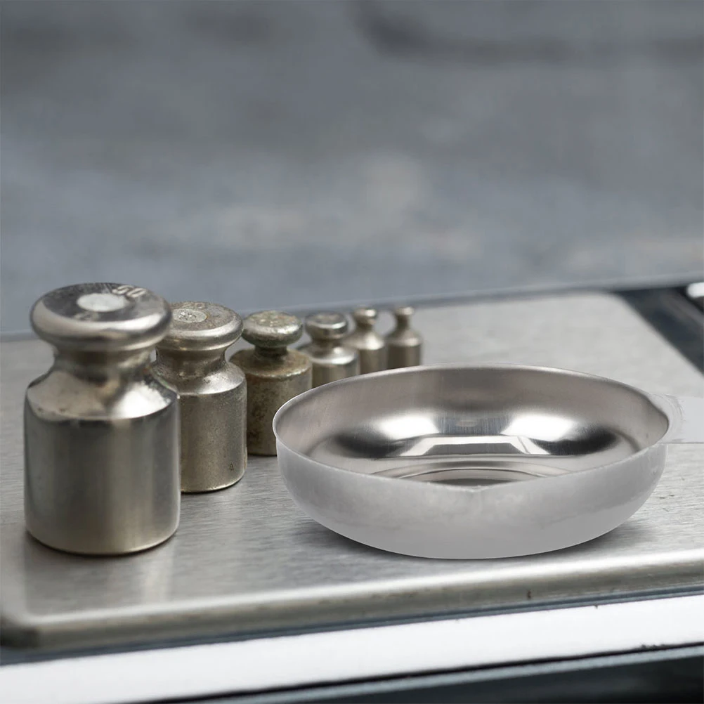 3pcs Scale Tray Stainless Steel High Precision Weighing Scales for Home Kitchen Jewelry Shop Measuring Powder Dish Stackable Pan