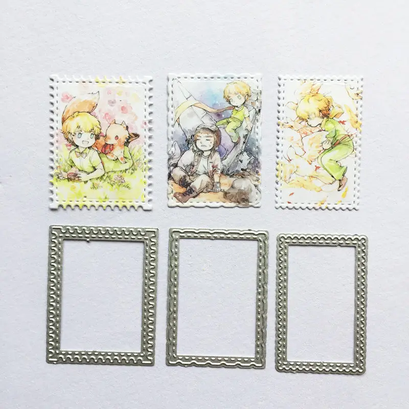 3 stks/set Post Rechthoek Stitch Frame METALEN STANSMESSEN Nieuwe 2025 Scrapbooking Stempel Craft Gestanst Embossing Stencil Kaart Maken