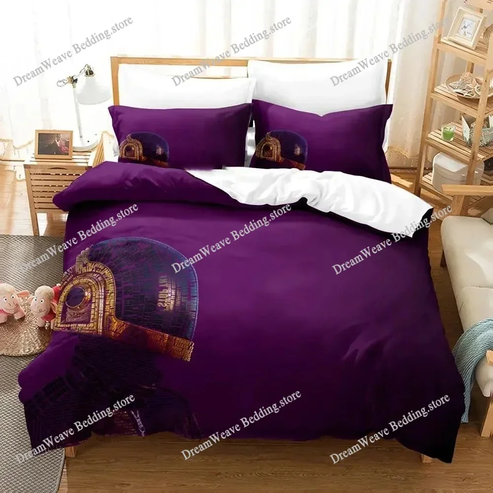 2025 Hip Hop Daft Punk Adult Boys Cartoon Anime 3 Piece Set Kawaii 3D Duvetcover Sets Casal Bedding New Home Textileextile 3
