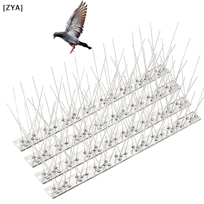 Stainless Steel Pigeon Spikes Bird Repeller Deterrent Traps Anti-bird Repellent Pest Control Garden Balcony Thorn Nail Kit[ZYA]