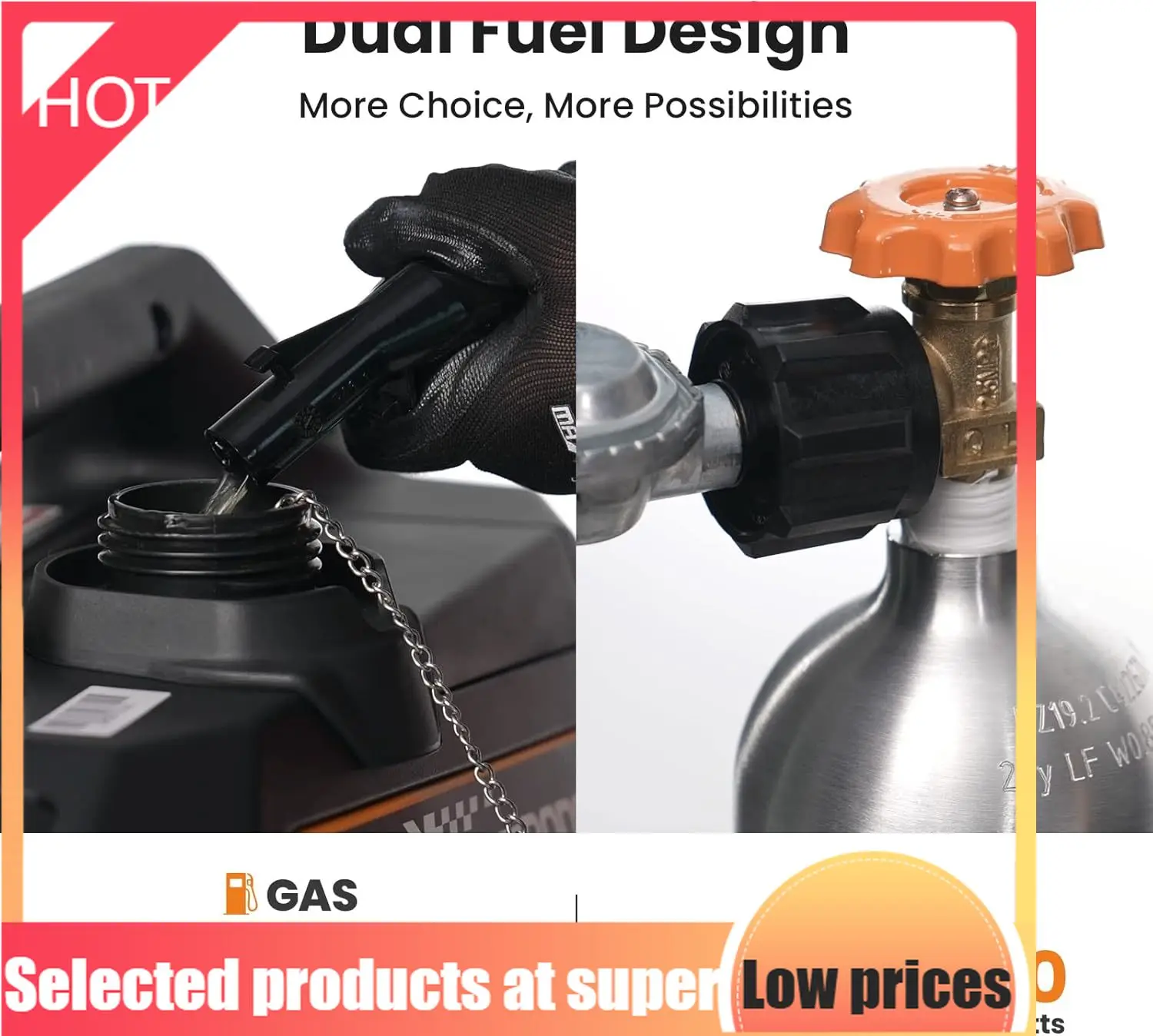 

Limited Edition3500 Watt Dual Fuel Inverter Generator, Remote/Electric and Propane Powered for Home Backup Power, Outdoor