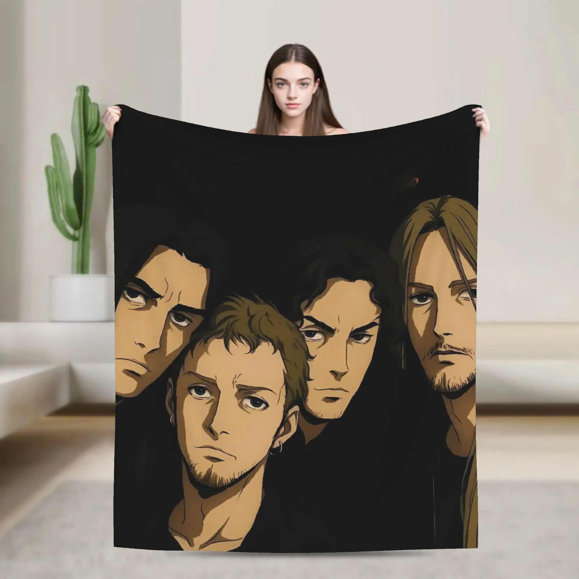 Rock Band Alice in Chains Warm Blanket  Airplane Travel Plush Bedding Throws Novelty Couch Chair Flannel Bedspread Bed Cover