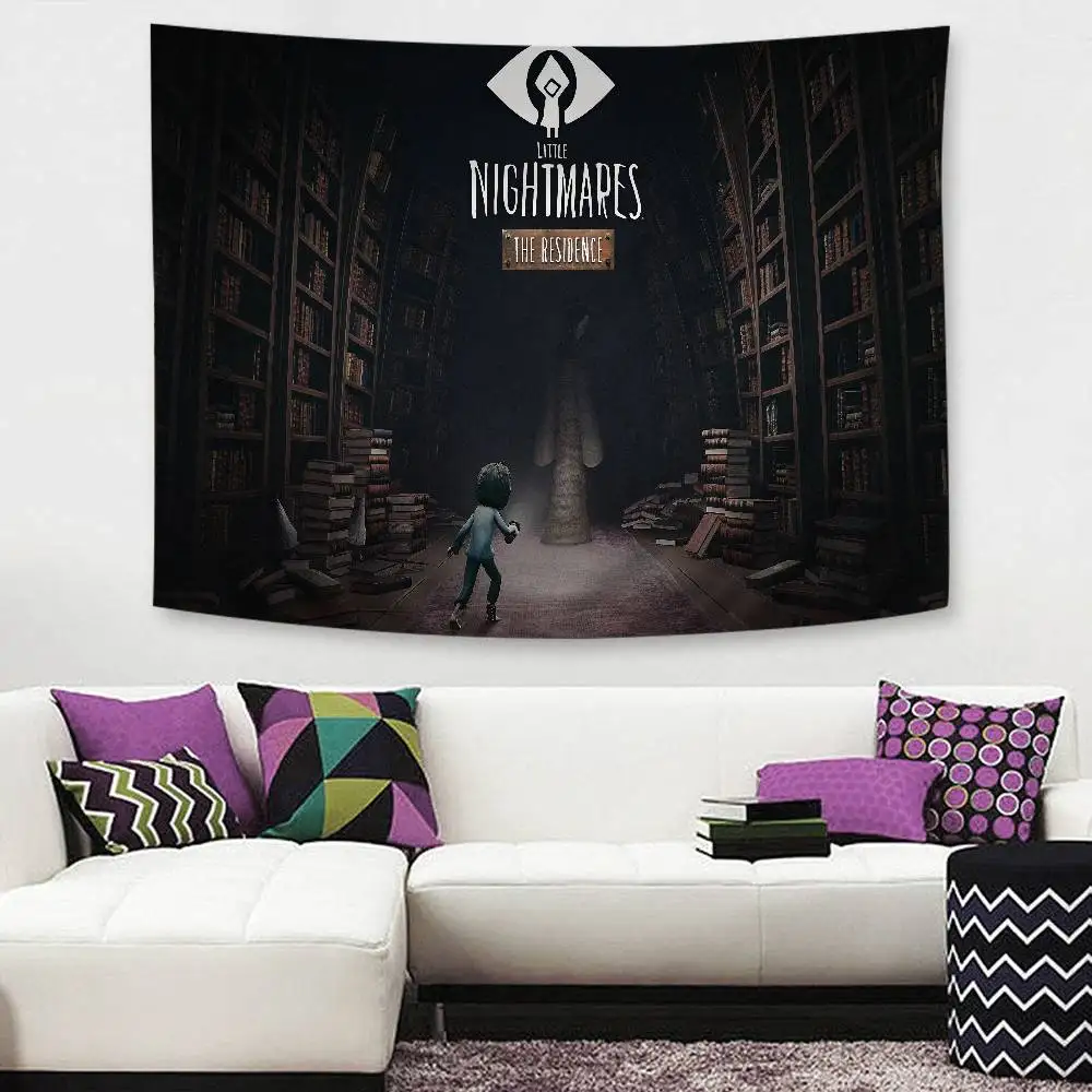 Horror L-Little Game Nightmares Anime Tapestry Hippie Flower Wall Carpets Dorm Decor Cheap Hippie Wall Hanging