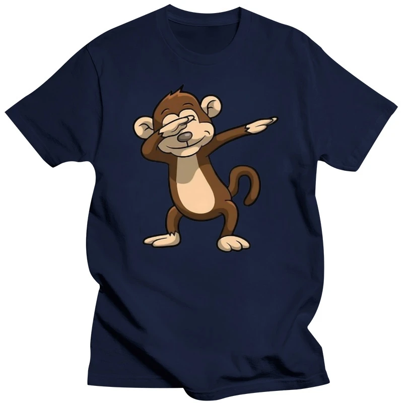 Dabbing Little Monkey T-Shirt Cute Animals Printed T-Shirt Short Sleeve T-Shirt1 For Youth Middle-Age The Old Tee Shirt