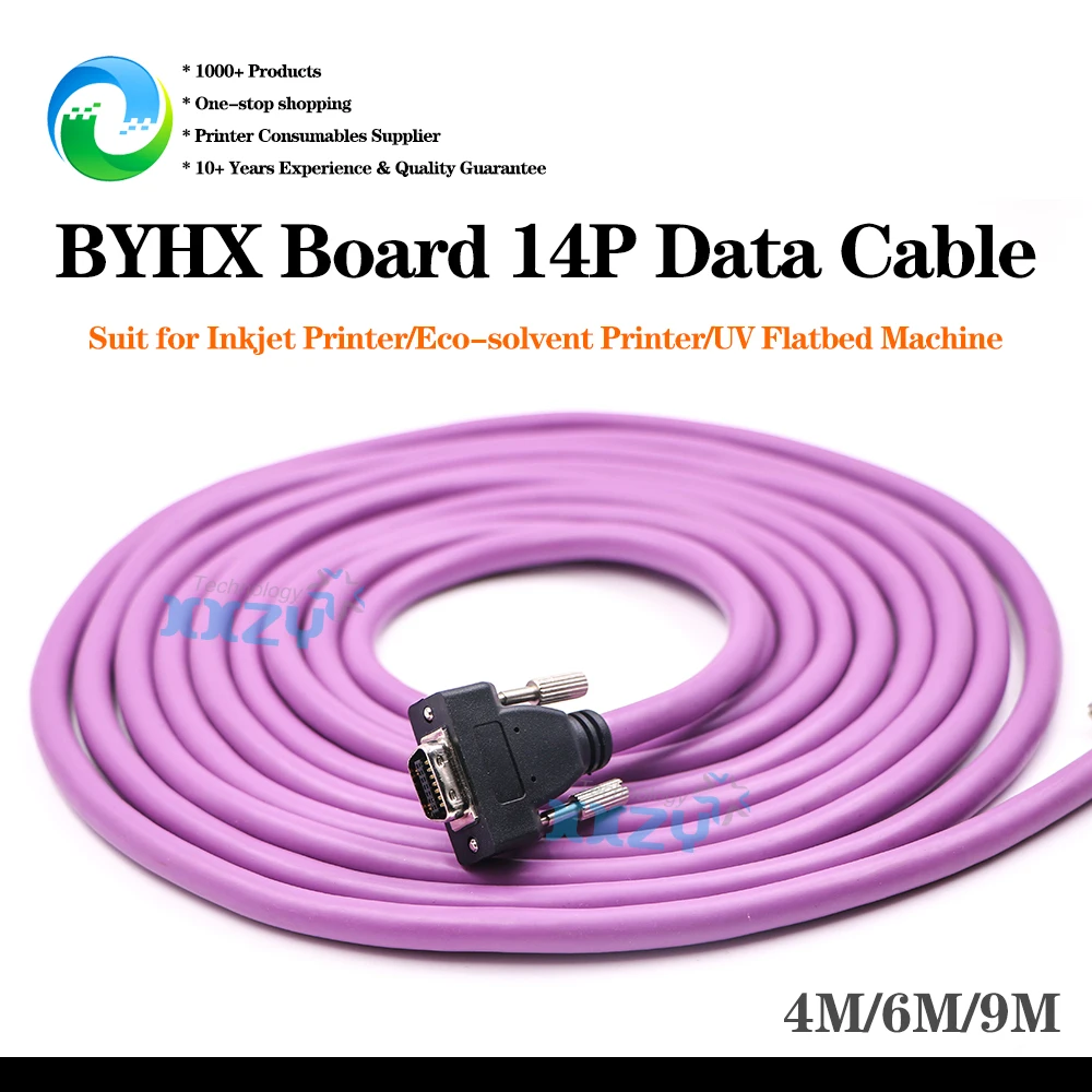 Inkjet Printer Eco Solvent Printer BYHX Board 14P Data Cable LVDS 4M 6M 9M High Density Line