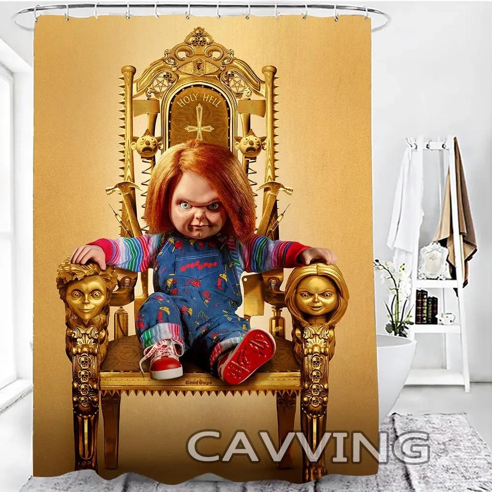 Funny Chucky  3D Print  Shower Curtain Waterproof Bathroom Curtain Anti-slip Bath Mat Set Toilet Rugs Mats Home Decor    H02