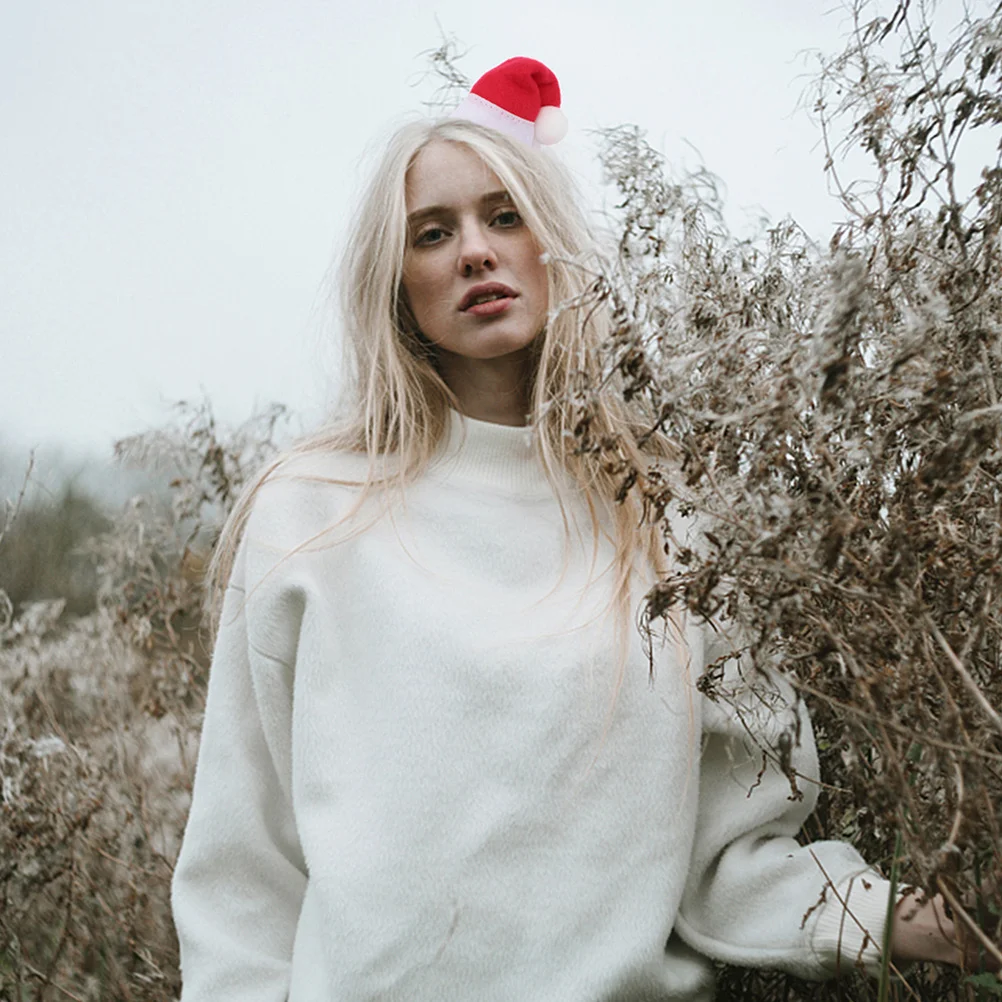 

3D Santa Claus Christmas Hat Hairpin Mini Hair Clip Kids Xmas Party Decorative Christmas Hairpin Duckbill Clips Festive