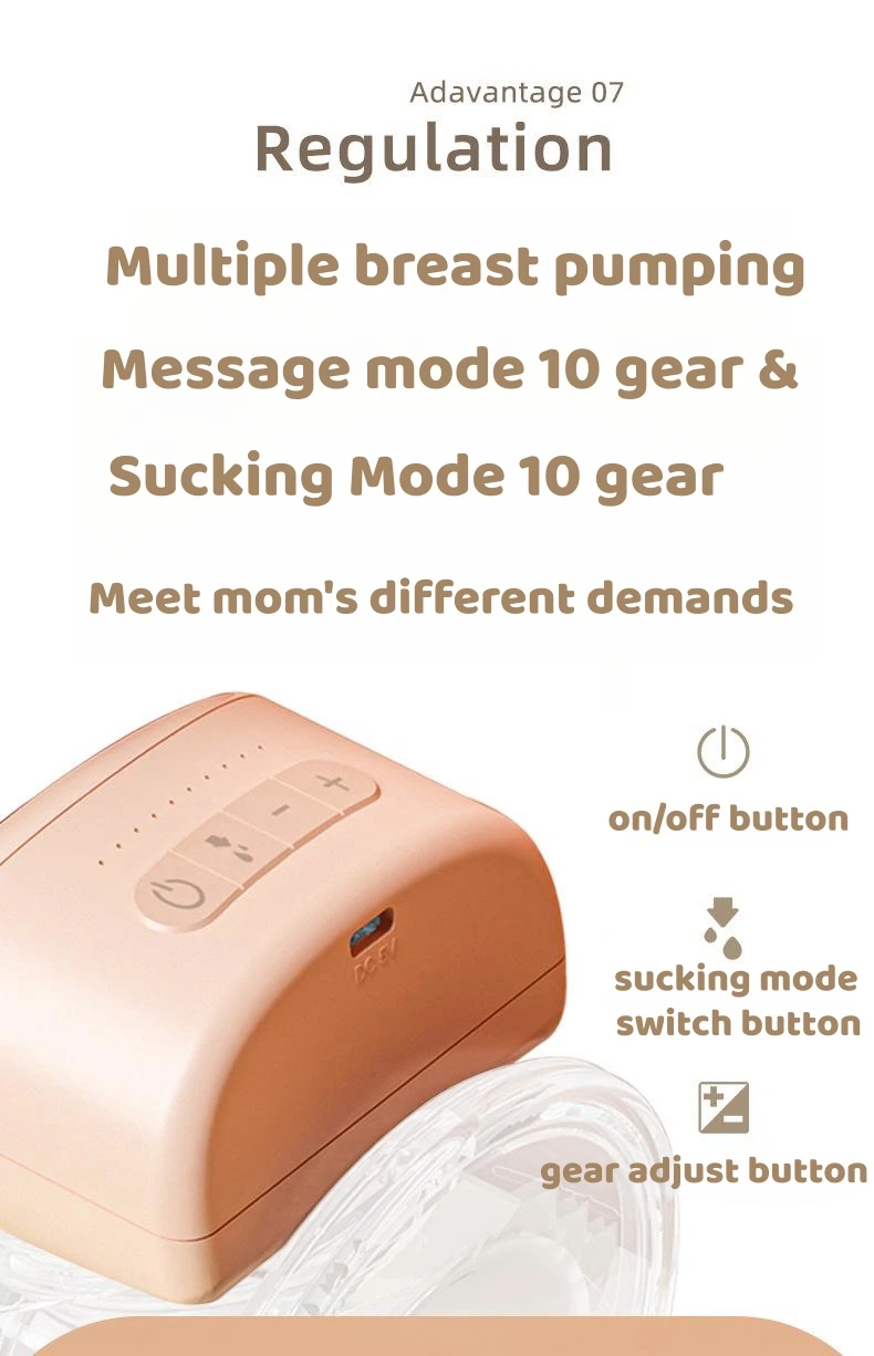 YOUHA Wearable Electric Breast Pump Handsfree Silicone Gel Low Noise Powerful Suction Portable Wireless Breast Milk Extractors