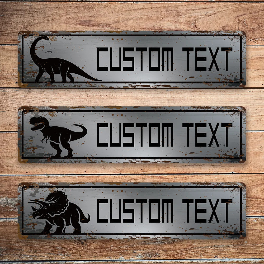 

1pc Personalized Custom Metal Street Vintage Custom Street Metal Signs Personalized Text, 4X16 Inch Metal Street & Name Sign