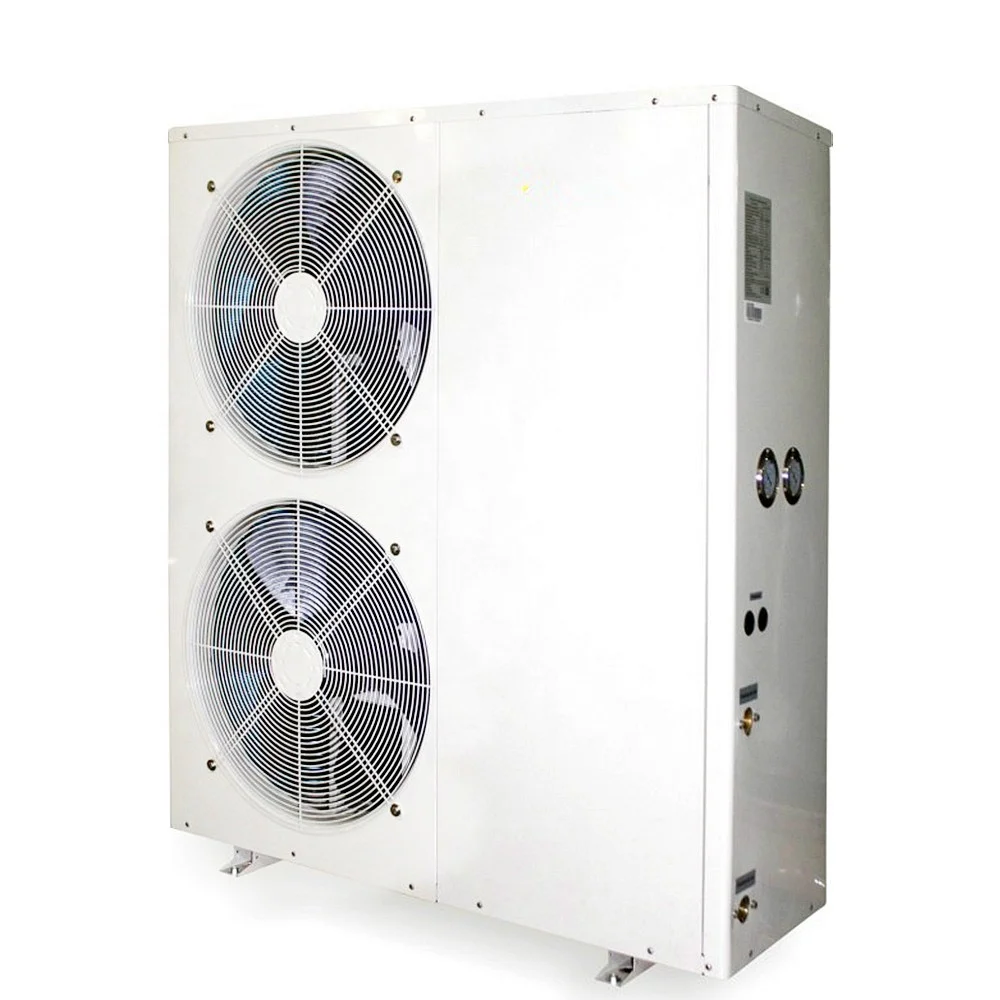 Multifunctional air source monobloc heat pump provides room heating,cooling and sanitary hot water