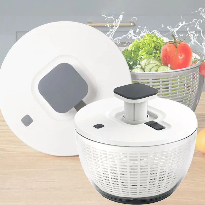 

Ressure vegetable dehydrator Salad Spinner Dryer fruit drainer large capacity salad basket Quick Drying Multifunctio Manual