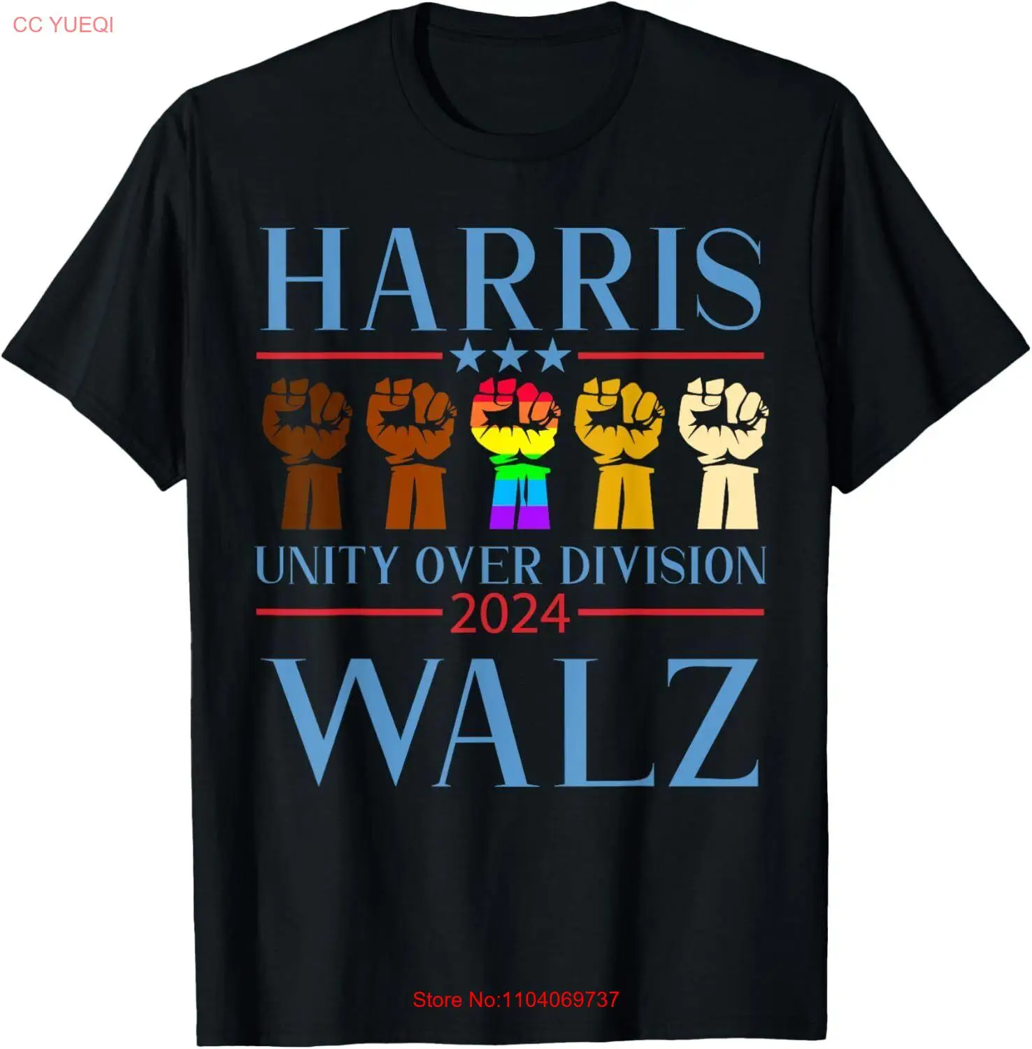 Unity Over Division Harris Walz 2024 T-Shirt