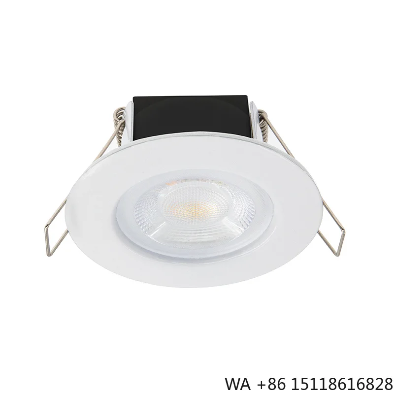 Fireproof Dimmable Led Downlight Indoor IP65 3CCT Spot Light Fixture 60MM Cut Out 6W Round Recessed Ceiling Downlights
