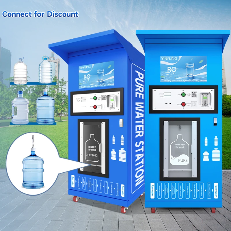 Profession Water Vending Machine Self-service Movable Water Purification Vending Water Refilling Station Equipment For Business