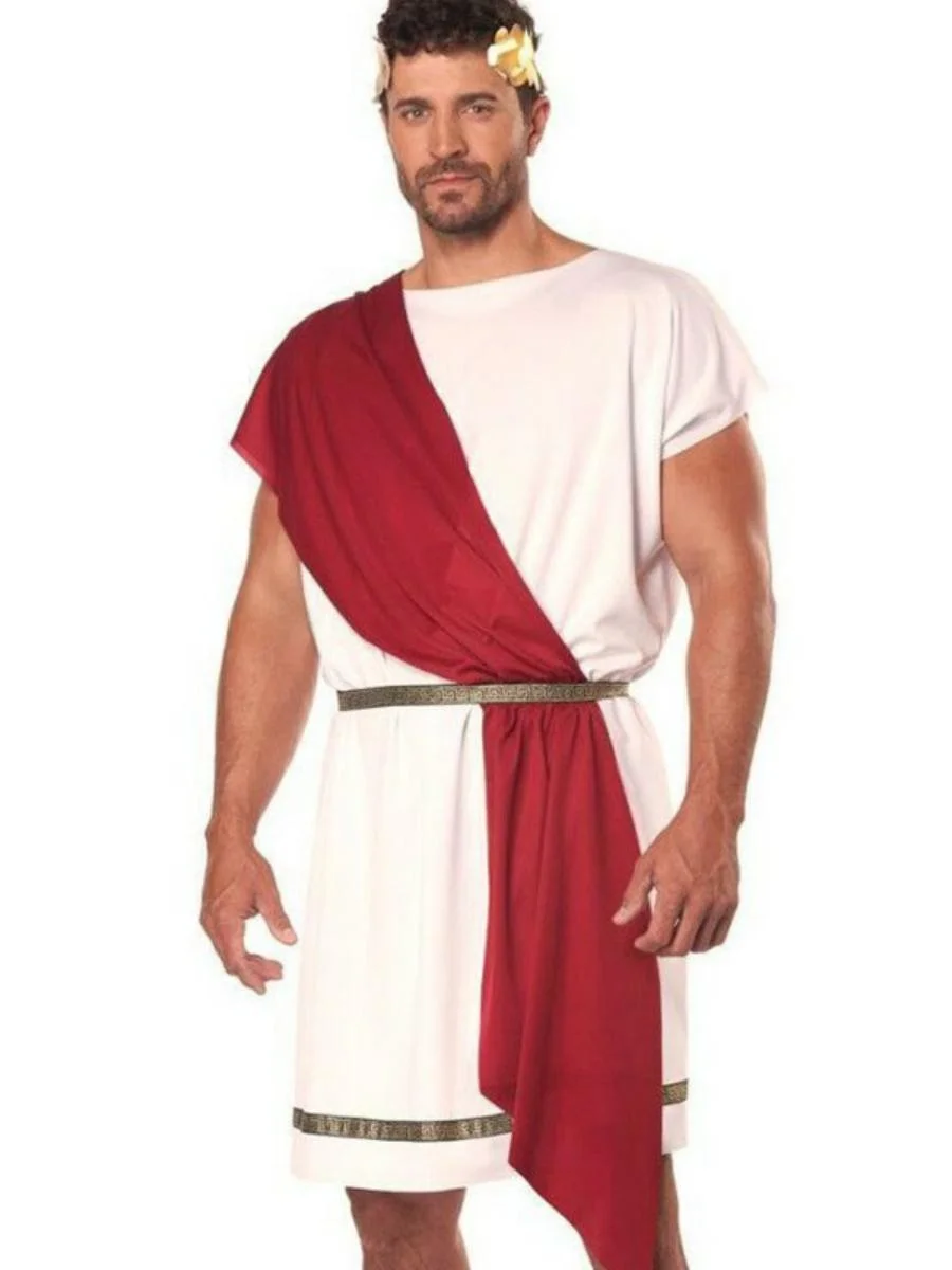 Medieval Roman Couple White Ancient Mythology Waist-Cinched Arab Prince Costume for loween Masquerade Dance Par