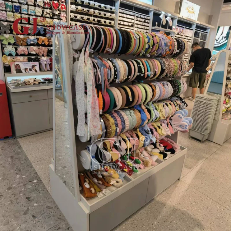 custom.Shopping Mall Display Showcase Sets Modern Jewelry Kiosk Shelving Stand Customized Shop Display Furniture