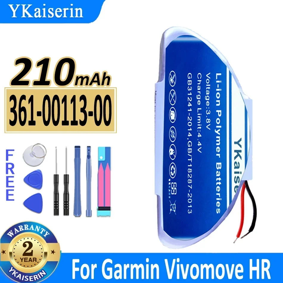 

Аккумулятор YKaiserin емкостью 210 мАч 361-00113-00 для Garmin Vivomove HR Bateria