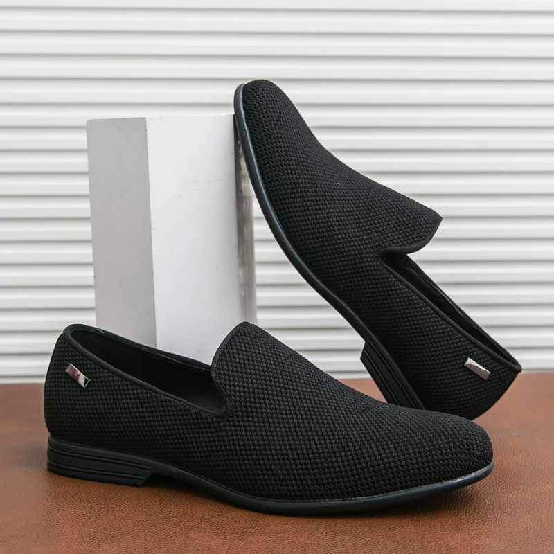 2024 Frühling Herbst neue Mode flach lässig täglich leicht tragen widerstands fähig nicht Spitze Slip-on-Funktion atmungsaktive Slipper Herren schuhe