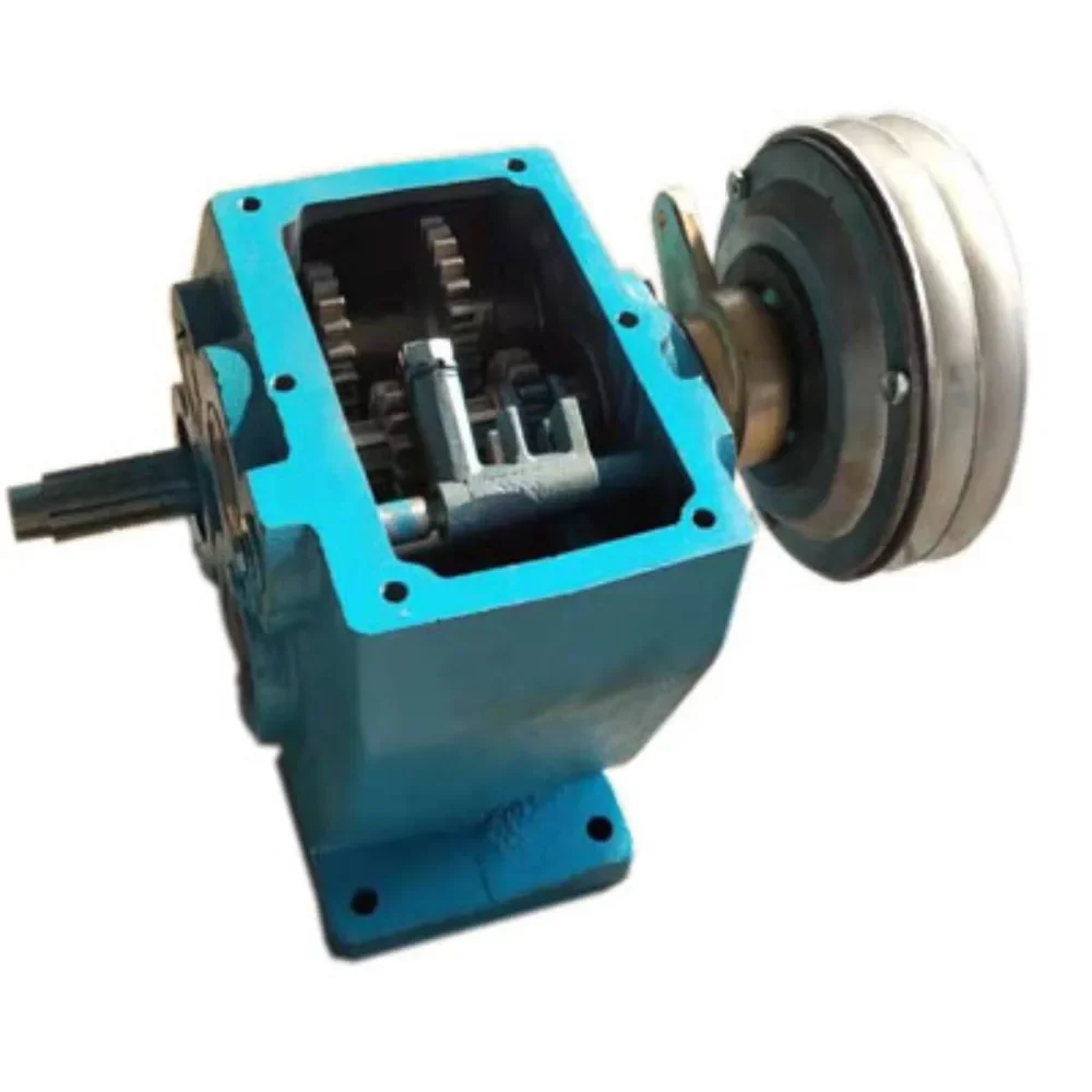 Boat type seedling transporter, gearbox, grinder, winch gearbox, three front and one inverted micro-tiller accessories