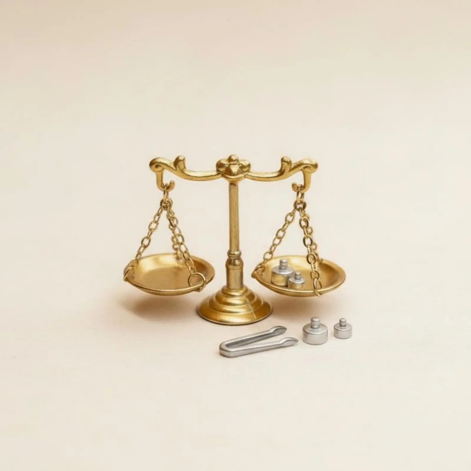

Miniature Balance Scale Alloy Material Dollhouse Weighing Scale for Hobbyists