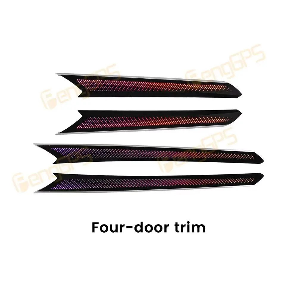 

Светодиодные аксессуары, автомобильный окружающий свет, дисплей приборной панели для Volkswagen Tiguan L 2022-2024, атмосфера, мультимедийный интерьер, декоративный