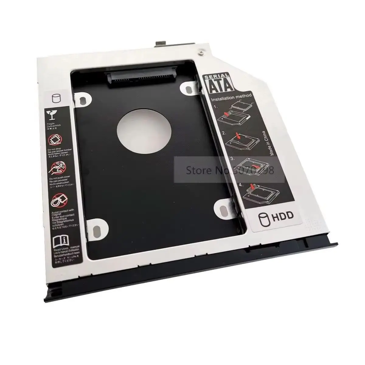 with Bezel Faceplate Tail Hook 2nd Secondary 2.5 Hard Drive HDD SSD Optical bay Caddy Bracket Frame for HP EliteBook 2570p 2560p
