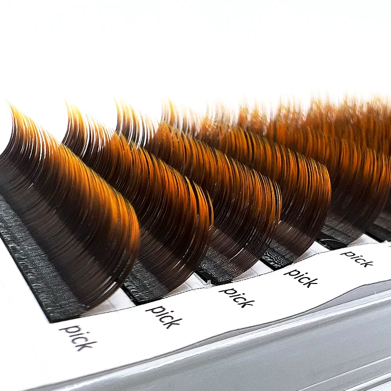 JOMAY Rzęsy Ombre Różowe Pojedyncze Sztuczne Rzęsy z Imitacji Norek Gradientowe Sztuczne Rzęsy do Makijażu