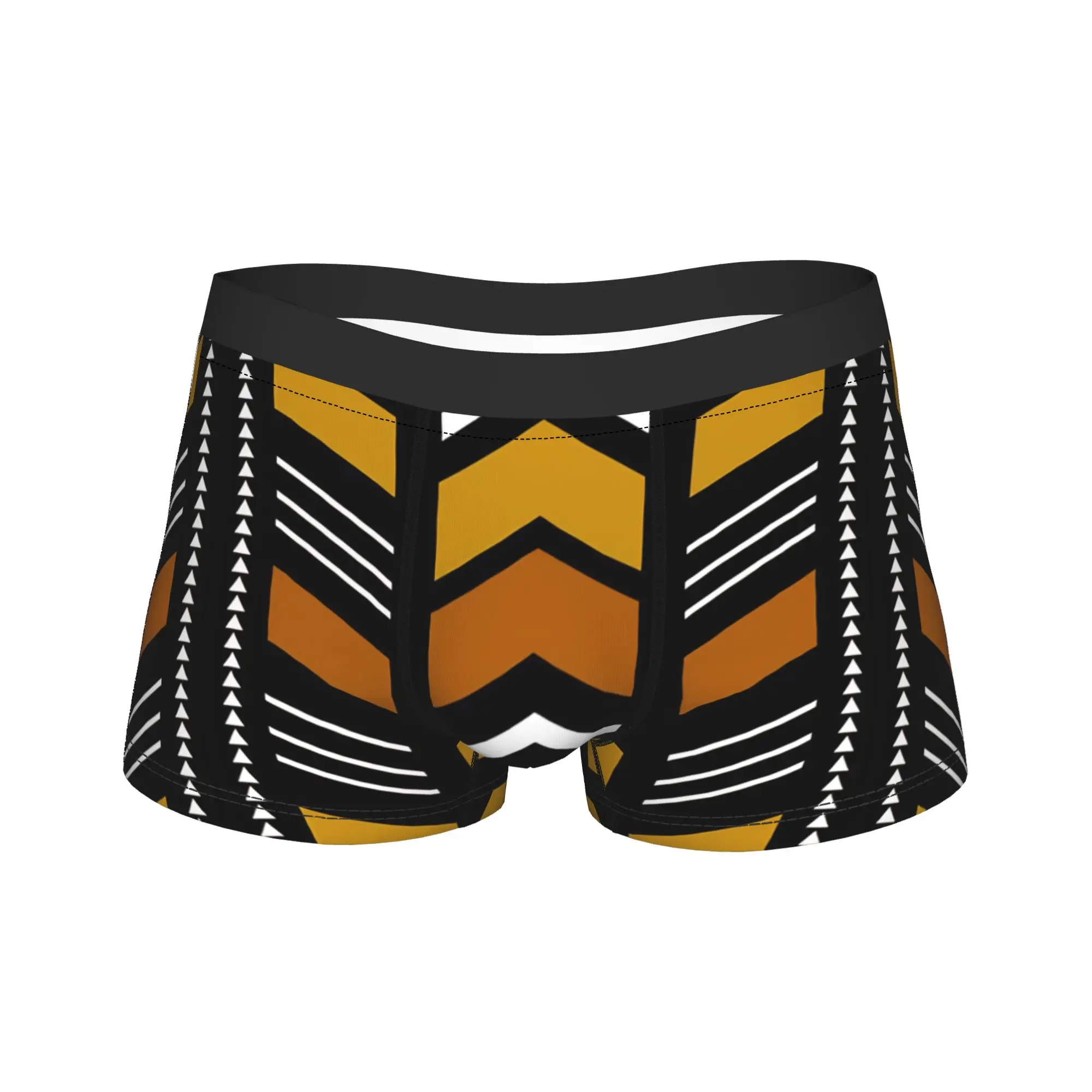 Modern African Art Bogolan Mud Cloth Bold Fabric Pattern Underwear  Printing Boxershorts High Quality Man Panties Boxer Brief