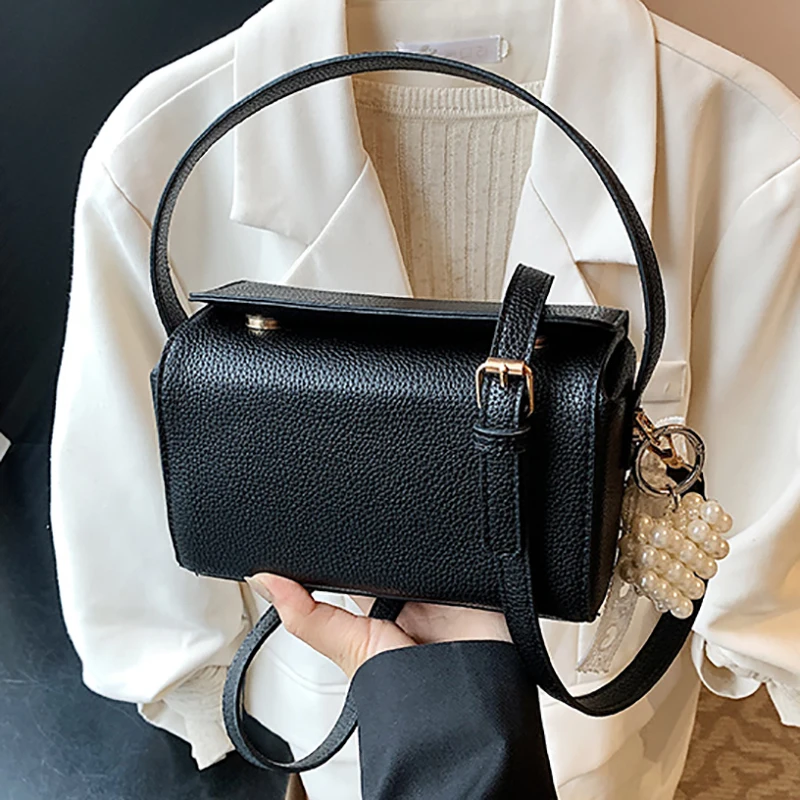 

Light Luxury Box Handbags For Women Trendy Solid Small Square Bag Summer Pu Mini Crossbody Bags Female Commuting Shoulder Pack