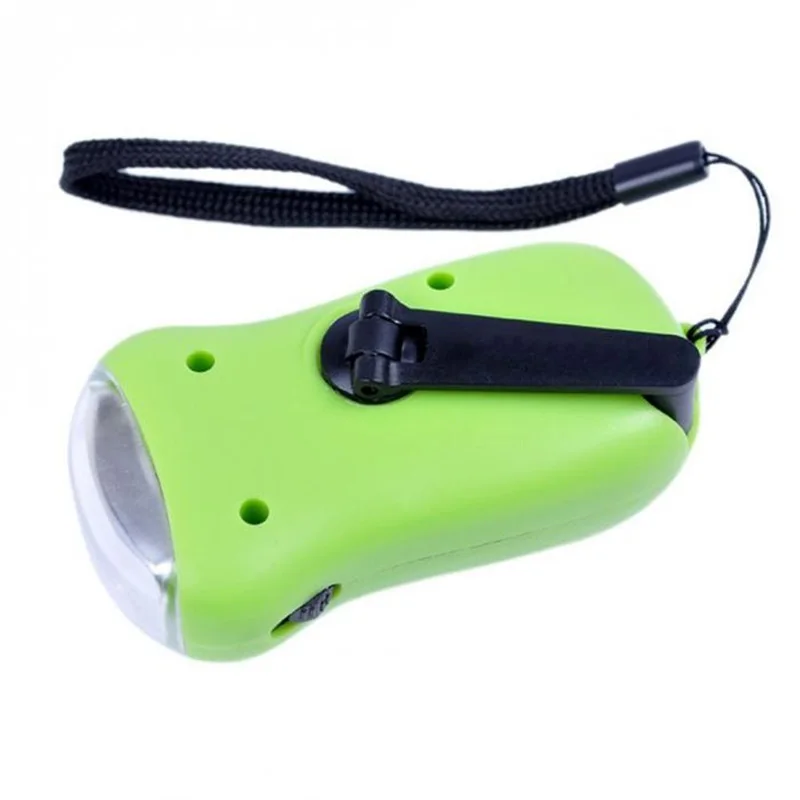 Solar Power LED Hand Pressing Dynamo Crank Power Wind Up Flashlight Torch Light Hand Press Crank Camping Lamp Light