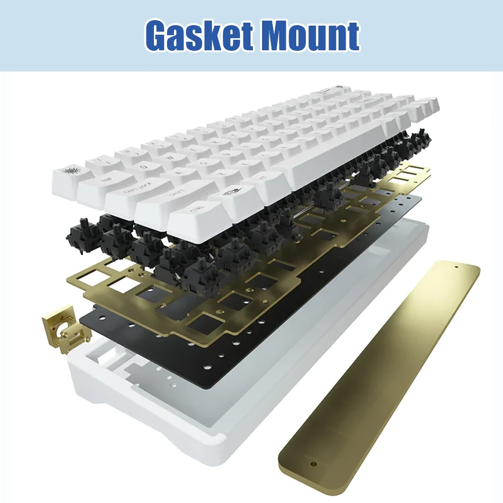 idobao 65% 67 Keys Mechanical Keyboard Barebone Kit Custom DIY Keyboard Gasket Mount Aluminum Crystal Case Keyboard Kit ID67 V3