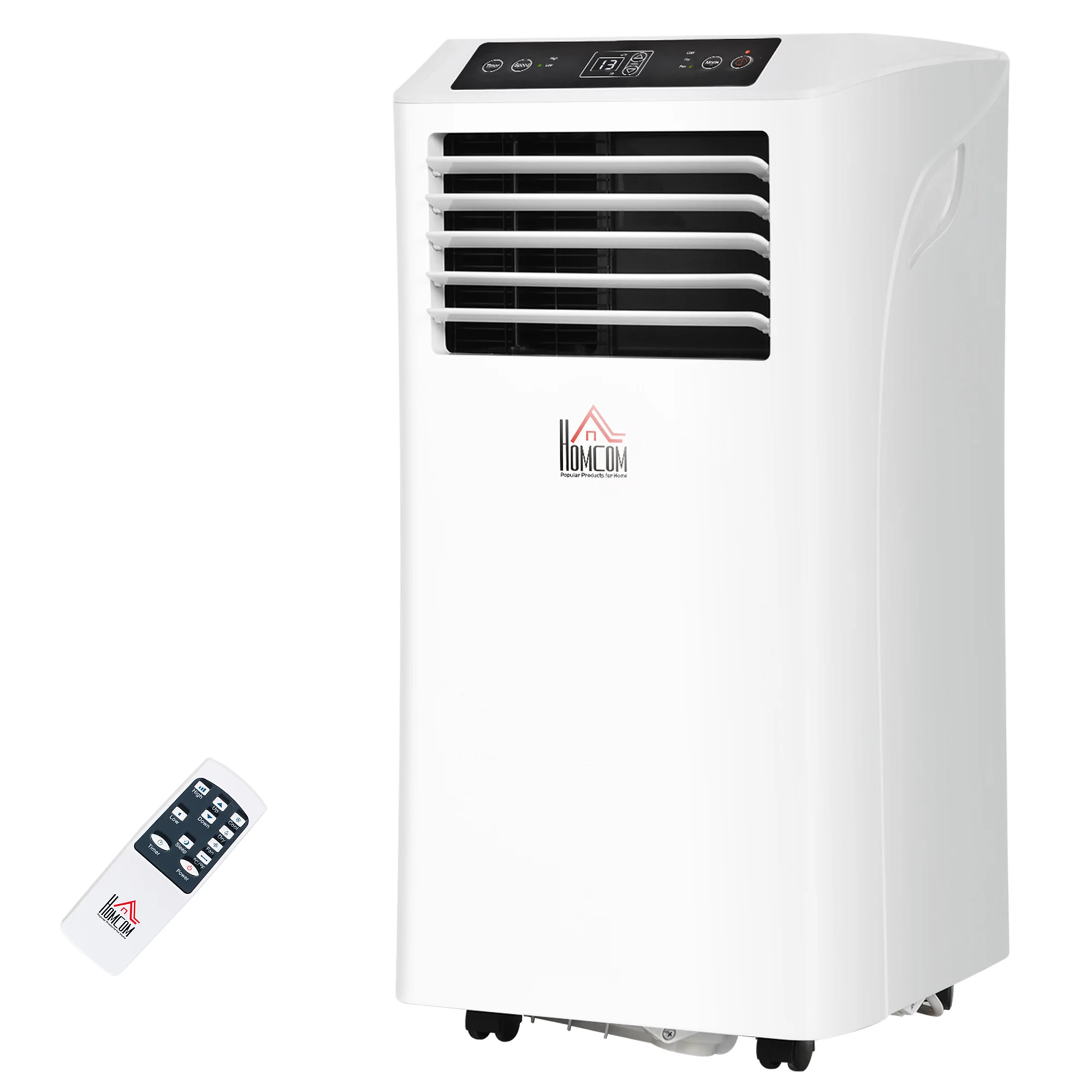 Portable Air Conditioner with Remote Control, Digital Display Rolling Mobile Air Cooler for Home Office Room Use